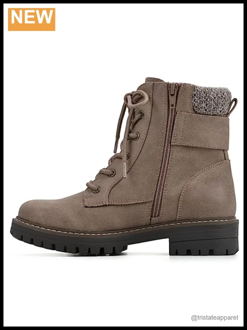 Block Heeled Lace-Up Ankle Bootie with Cushioned Insole